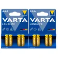 2 x Varta Longlife AAA LR03 Batterie Alkaline Micro  1,5 V  (4er Pack)