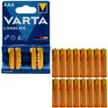 Varta Longlife Batterie AAA Micro 4103 4 x 4 Stück LR03 1,5V Made in Germany