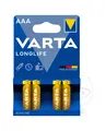 VARTA Packung mit 4 kleinen Batterien AAA LONGLIFE