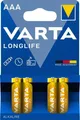 12 Varta 4103 Longlife AAA / Micro Alkaline Batterien im 4er Blister