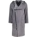 Cawö Herren Bademantel New Zipper Kapuze RV 6516 - Farbe: anthrazit-schwarz - 774 - L 192CABM445