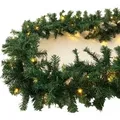 Mojawo XXL 100 LED Girlande Tannengirlande Lichterkette 810 cm Außen Batteriebetrieben