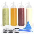4 Pcs 8 oz Gewürz Squeeze Flaschen für Sauce Kunststoff Quetschflasche 250ml