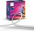 Philips Hue White & Color Ambiance Gradient Lightstrip (65 Zoll), dimmbarer LED Streifen für den Fernseher mit 16 Mio. Farben und Farbverläufen, smarte Heimkino TV Hintergrundbeleuchtung, schwarz