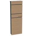 SCHARTEC Standbriefkasten freistehend SPB-9 Holz-Design Stand Briefkasten stehend groß Postkasten mit Fuß (mit separatem Zeitungsfach)