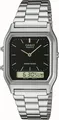 Chronograph, Quarzuhr, Armbanduhr, Damenuhr, Herrenuhr,Digitaluhr, Edelstahlarmband silberfarben-schwarz