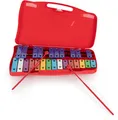 Classic Cantabile GSR-25 Sopran Glockenspiel - Kinder Xylophon mit 25 Tönen - Inklusive praktischem Tragekoffer und Schlägeln - Rot