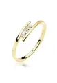 Elli DIAMONDS Verlobungsring Verlobungsring Diamant Weiß Brillantschliff (0.045 ct) 375 Gelbgold