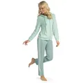 Consult-Tex Hausanzug Damen Hausanzug Homewear Suit DW100 (Spar-Set) Mit Reißverschluß grün 44/46