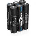 ANSMANN Telefon Akku Micro AAA 6 Stück 800 MAH NIMH 1,2V