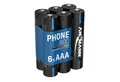 ANSMANN AG Telefon Akku Micro AAA, 6 Stück, 800 mAh NI-MH 1,2V Akku 800 mAh (1.2 V)