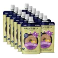 Pets Deli Silky Cream Katzen Nassfutter Quetschbeutel Huhn, schleckbar, geeignet für Katzen ohne Zähne, getreidefrei, ohne Zucker, 12x70g, Premium Qualität