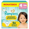 Pampers Premium Protection Gr.4 Maxi 9-14kg Windeln, 174 Stück, Monatsbox