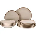 Rosenthal Kombiservice Profi Casual Shell, Beige, Keramik, 12-teilig, lebensmittelecht, stapelbar, Essen & Trinken, Geschirr, Geschirr-Sets, Kombiservice