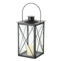 Laterne aus Metall für Kerze, Glasfenster, FAROL, 30 cm