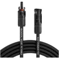 HB-DIGITAL Solar Verlängerungskabel 4mm2 mit Solarstecker PV Solarkabel, Solarstecker, (100 cm), Solarkabel 6mm2 und Solarstecker sind vom TÜV Rheinland zertifiziert schwarz Ø 6.5 mm