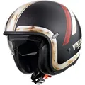 Premier Vintage DO O.S., Jethelm - Matt Schwarz/Weiß/Rot - XS