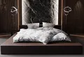 Bettwaesche-mit-Stil Mako Satin Toile de jouy Bettwäsche Rosen (Garnitur 135x200 + 80x80, anthrazit)