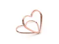 Party Deco Kartenhalter Sitzplatz - 10 Stück Herzen Rose Gold 2,5 cm - Hochzeit Tischkartenhalter, Herz Platzkartenhalter, Memohalter für Event, Hochzeit, Geburtstag, Restaurants, Dekoration