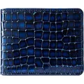 GT Collection | Portemonnaie für Herren aus Hochwertiges Kalbsleder mit Krokoprägung | geliefert in Geschenkbox - Blau