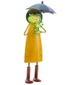 Dekofigur Gartenfigur Frosch mit Schirm frostbeständig 14 x 37.5 x 15 cm, Dehner