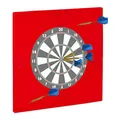 Relaxdays Dartscheibe Schutzring "R6", Wandschutz für 45 cm Dartboard, EVA, Dart Auffangring HBT: 71 x 71 x 3 cm, rot