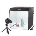 Hama Fotobox, 50x50 cm (Fotostudio, Mini Fotostudio, Lichtbox, Light Box, Light Box mini, White Box, Greenscreen, Lichtzelt, Fotowürfel, für Produktfotografie, Influencer Zubehör, mobil, faltbar) weiß