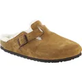 Birkenstock Damen Boston Shearling Suede Hausschuhe (Größe 40, braun)