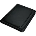 Alassio 30065 - Ringbuchmappe MASSA im DIN A4 Format, Schreibmappe aus Lederimitat, Dokumentenmappe in schwarz, Mappe ca. 34 x 27 x 4 cm, mit Taschenrechner