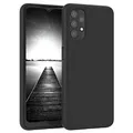 EAZY CASE Premium Silikon Handyhülle kompatibel mit Galaxy A32 5G Slimcover mit Kameraschutz und Innenfutter, Silikonhülle, Schutzhülle, Bumper, Handy Case, Hülle, Softcase, Schwarz