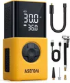 Kabellose Luftpumpe Akku LED Licht Tragbar Gelb für Camping Sport Freizeit