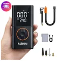 AstroAI Akku Luftpumpe Fahrradpumpe elektrisch LED Licht Auto Motorrad Schwarz