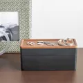 Yamazaki Rin Aufbewahrungsbox Kunststoff/Holz schwarz