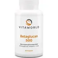 Vitaworld Betaglucan 500 | 90 Kapseln | mit Zink | aus Reinzuchthefe | vegan