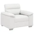 vidaXL Sessel Weiß 100x81x84 cm Kunstleder, Sofa, Fernsehsessel, Einsitzer-Sofa, Loungesessel, Relaxsessel, Einsitzer-Couch, Polstersessel, Bürosessel