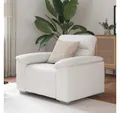 vidaXL Sofa, Sessel Weiß 60 cm Kunstleder