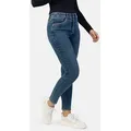 STOOKER WOMEN 5-Pocket-Jeans Rio Fexxi Move Denim Skinny Fit Jeans Skinny Fit Casual Clean Wash Denim Jeans Magic Shape Effekt für Damen blau 38
