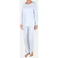 Féraud Pyjama Basic (Set, 2 tlg) Schlafanzug - Baumwolle - Pyjama mit langen Ärmeln blau 40
