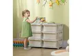 HOMCOM Spielzeugtruhe Schubladenschrank für Kinder, mit 6 Ebenen (Spielzeugkiste, 1 St., Aufbewahrungsbox), für Kinderzimmer, Cremeweiß