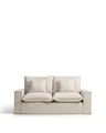 Anarela 2-Sitzer-Sofa 220 x 64 x 107 cm Leinen Viskose Beige
