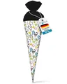 itenga Geschwisterschultüte 35cm Motiv Formeln oder Buchstaben Geschenkverpackung kleine Schultüte für Schüler Studenten zum Schulstart Ausbildungsstart Studium (Motiv Buchstaben)
