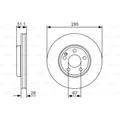 BOSCH 2x Bremsscheibe vorne 295 belüftet für Mercedes-Benz B-Klasse W246