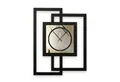Kreative Feder Wanduhr Design-Wanduhr „Elegant Leaves“ in modernem Metallic-Look (ohne Ticken, Funk- oder Quarzuhrwerk, elegant, außergewöhnlich, modern)