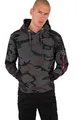 Alpha Industries Back Print Hoody Camo Kapuzensweat für Herren Black Camo