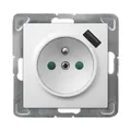 Einzelsteckdose mit/u mit Abdeckungen IMPRESSION GP-1YZPUSB/m/00