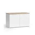Vicco Kommode Wido, Weiß/Sonoma, 80 x 50 cm mit 2 Türen, geeignet zur Aufbewahrung von Kleidung und Haushaltsgegenständen