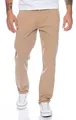 Rock Creek Herren Designer Chino Hose Regular Slim Chinohose RC-390 Dunkelbeige W33 L34
