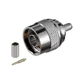 Goobay 11361 N-Stecker Crimp mit Gold-Pin für RG 58 Kabel, Durchmesser: 5,2 mm