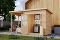 KONIFERA Gartenhaus Akamaru 3, BxT: 390x175 cm, (Set), inkl. Anbaudach