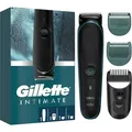 Gillette INTIMATE Trimmer i5 Body & Intimtrimmer Herren – SkinFirst-Technologie, wasserdicht, kabellos, 3 Aufsätze, 100 Min Li-Ion